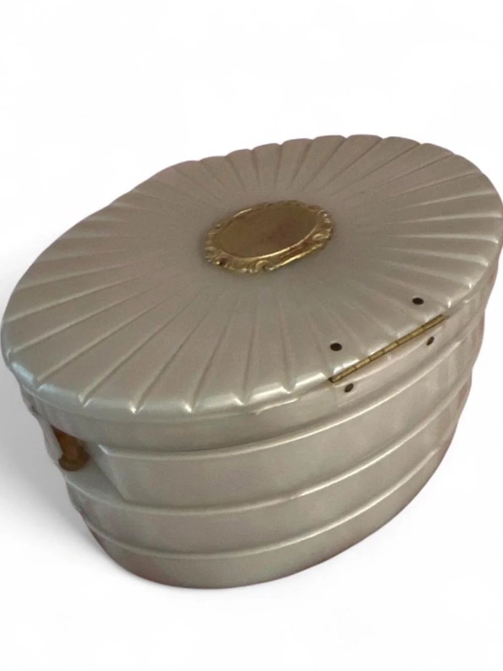 Elegant mermaid Pearlescent Drawer Jewelry Organizer with Gold Accents